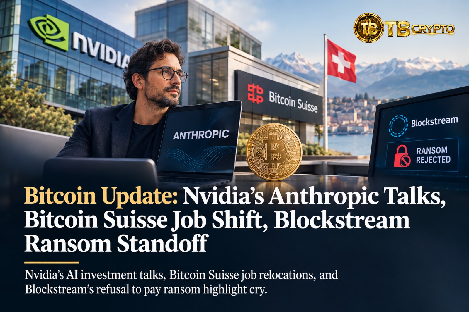 Bitcoin Update: Nvidia’s Anthropic Talks, Bitcoin Suisse Job Shift, Blockstream Ransom Standoff